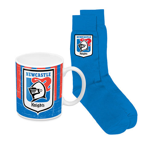 Newcastle Knights NRL Heritage Mug and Socks Pack