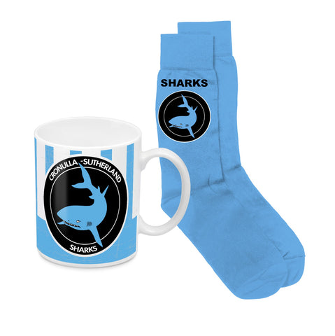 Cronulla Sharks NRL Heritage Mug and Socks Pack