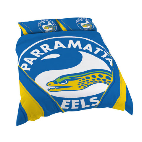 Parramatta Eels Quilt Doona Duvet Cover Pillow Case Set - Spectator Sports Online