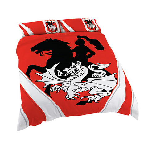 St George Dragons Quilt Doona Duvet Cover Pillow Case Set - Spectator Sports Online