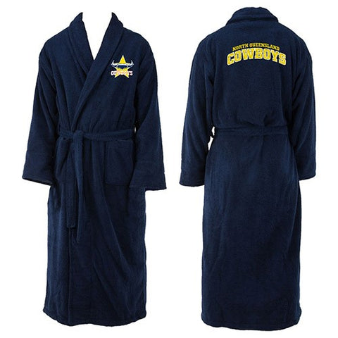 North Queensland Cowboys NRL Mens Adults Long Sleeve Robe Dressing Gown