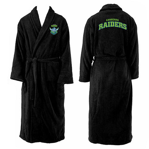 Football Robe Canberra Raiders NRL Mens Adults Long Sleeve Robe Dressing Gown