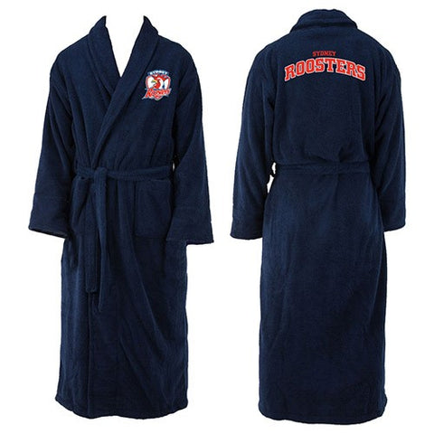 Sydney Roosters NRL Mens Adults Long Sleeve Robe Dressing Gown