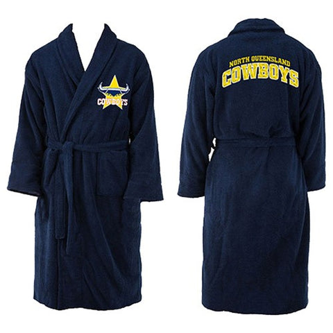 North Queensland Cowboys NRL Kids Youth Long Sleeve Robe Dressing Gown