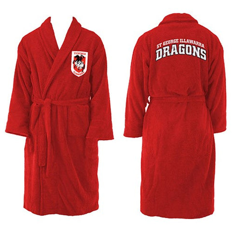 St George Dragons NRL Kids Youth Long Sleeve Robe Dressing Gown