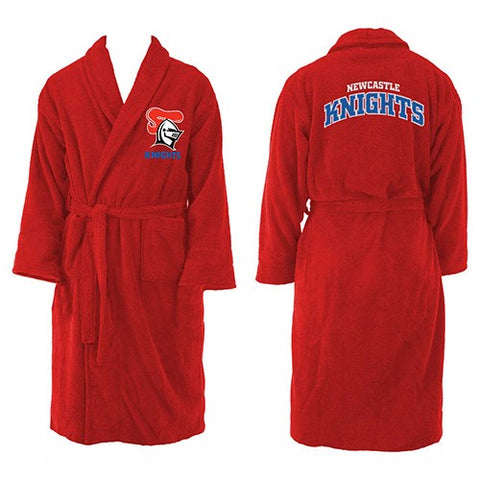 Newcastle Knights NRL Kids Youth Long Sleeve Robe Dressing Gown