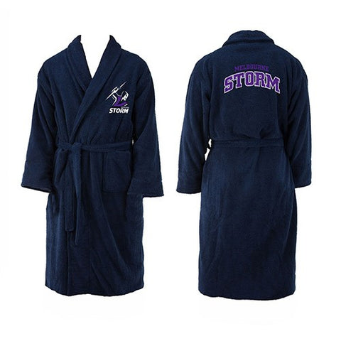 Melbourne Storm NRL Kids Youth Long Sleeve Robe Dressing Gown