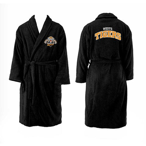 Wests Tigers NRL Kids Youth Long Sleeve Robe Dressing Gown