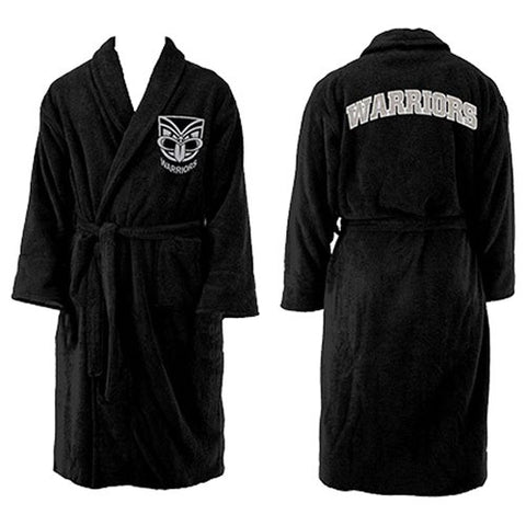 New Zealand Warriors NRL Kids Youth Long Sleeve Robe Dressing Gown