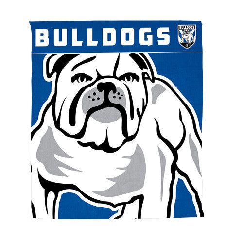 Canterbury Bulldogs NRL Polar Fleece Throw Rug Blanket