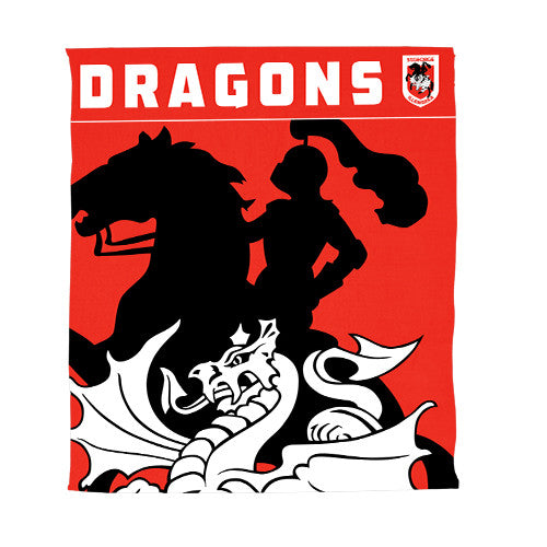 St George Dragons NRL Polar Fleece Throw Rug Blanket