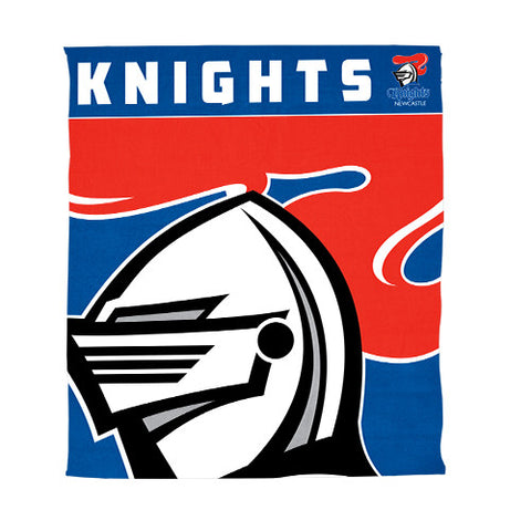 Newcastle Knights NRL Polar Fleece Throw Rug Blanket