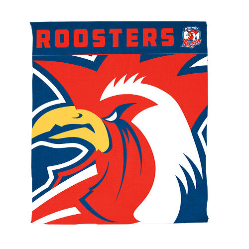 Sydney Roosters NRL Polar Fleece Throw Rug Blanket