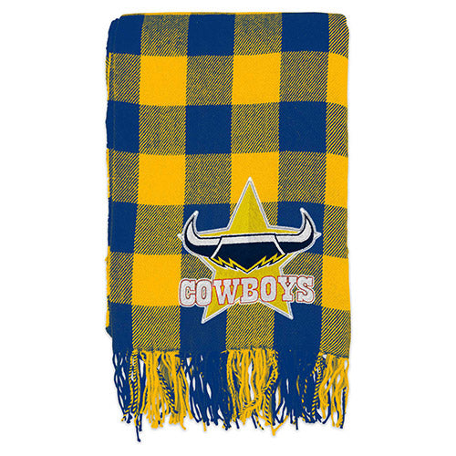 North Queensland Cowboys Tartan Throw Rug Blanket