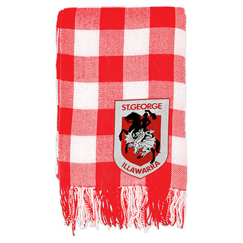 St George Dragons Tartan Throw Rug Blanket