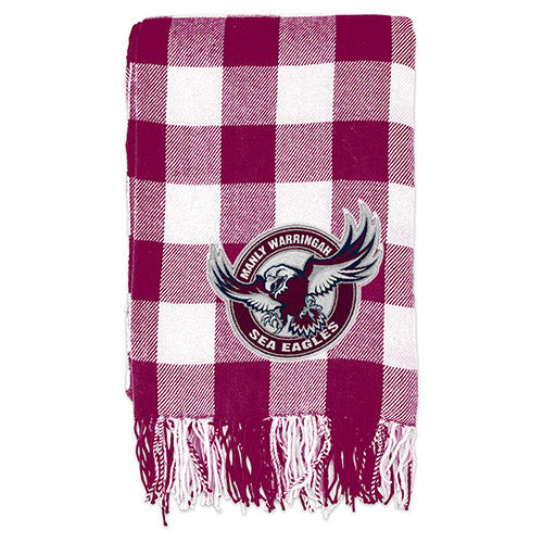 Manly Sea Eagles Tartan Throw Rug Blanket