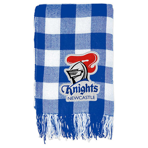 Newcastle Knights Tartan Throw Rug Blanket