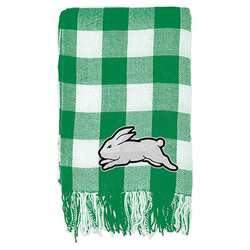 South Sydney Rabbitohs Tartan Throw Rug Blanket