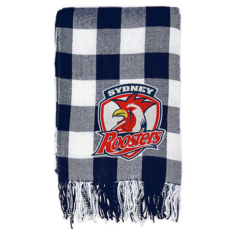 Sydney Roosters Tartan Throw Rug Blanket