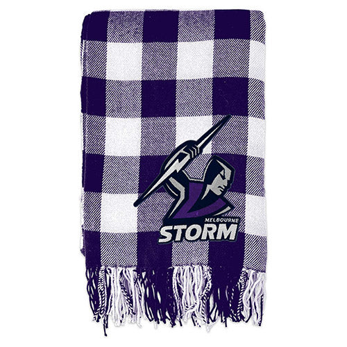 Melbourne Storm Tartan Throw Rug Blanket