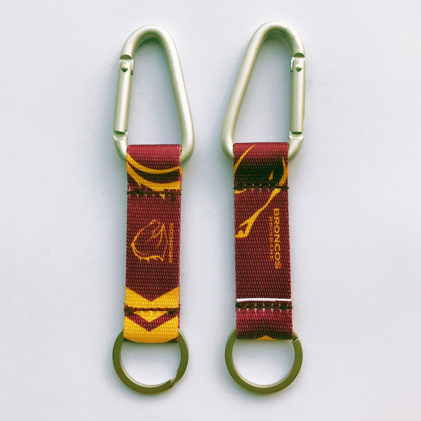 Brisbane Broncos NRL Carabiner Keyring