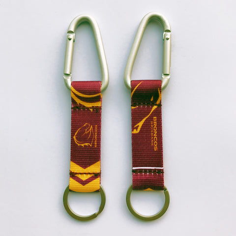 Brisbane Broncos NRL Carabiner Keyring