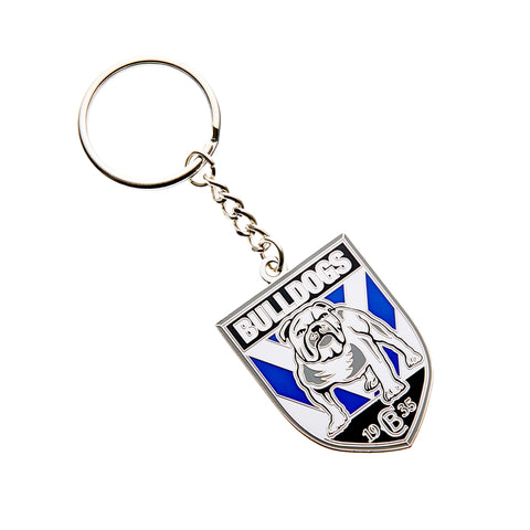 Canterbury Bulldogs NRL Metallic Logo Keyring