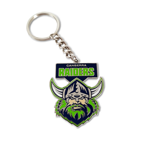 Canberra Raiders NRL Metallic Logo Keyring