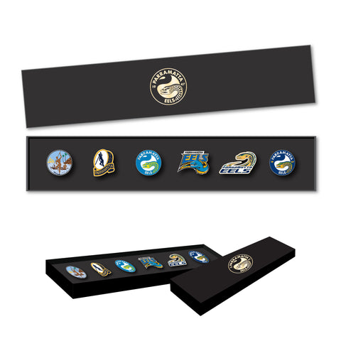 Parramatta Eels NRL Evolution Lapel Pin Badge Collectors Set