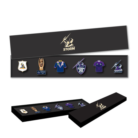 Melbourne Storm NRL Evolution Lapel Pin Badge Collectors Set