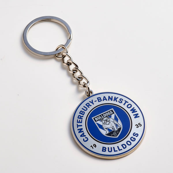 Canterbury Bulldogs NRL Round Logo Keyring