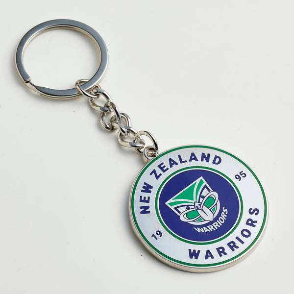 New Zealand Warriors NRL Round Logo Keyring
