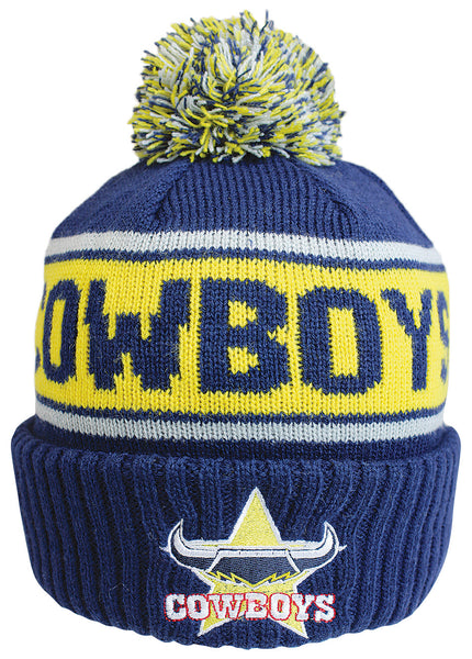 North Queensland Cowboys NRL Striker Pom Pom Beanie
