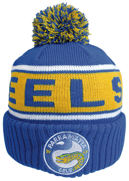 Parramatta Eels NRL Striker Pom Pom Beanie