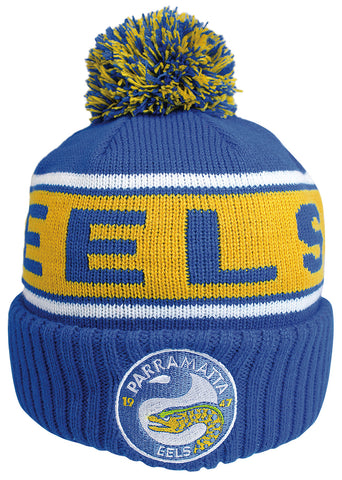 Parramatta Eels NRL Striker Pom Pom Beanie