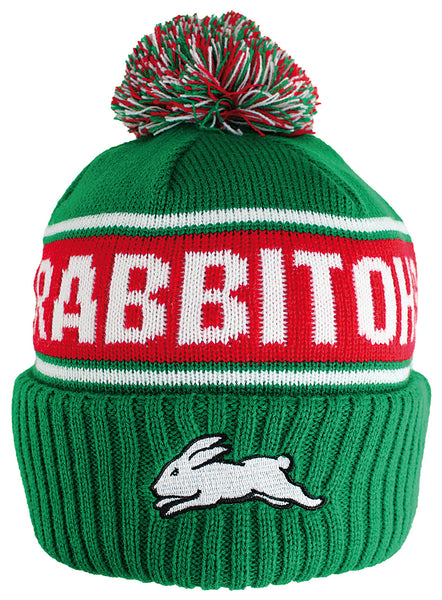 South Sydney Rabbitohs NRL Striker Pom Pom Beanie