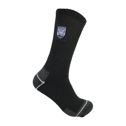 Canterbury Bulldogs NRL Mens Heavy Duty Work Socks 2pk