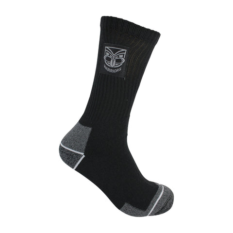 New Zealand Warriors NRL Mens Heavy Duty Work Socks 2pk