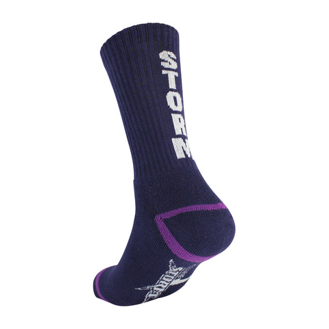 Melbourne Storm NRL Full Terry Sport Crew Socks