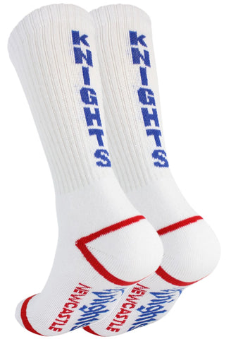 Newcastle Knights NRL Full Terry Sport Crew Socks