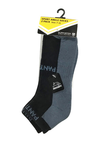 Penrith Panthers NRL High Performance Sport Ankle Socks 2pk
