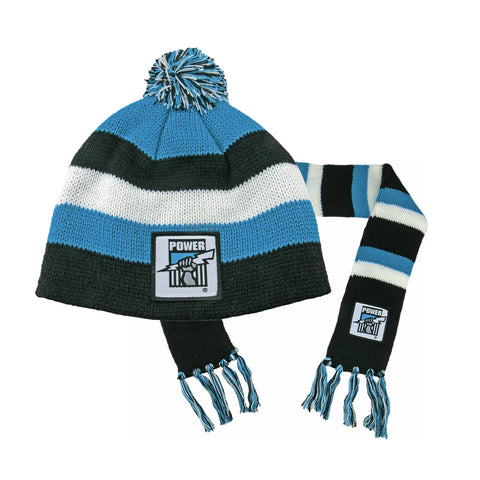 Port Adelaide Power Baby Infant Toddler Beanie Scarf Pack