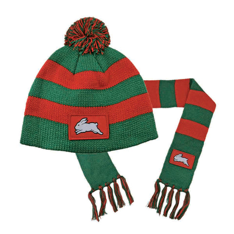 South Sydney Rabbitohs NRL Baby Infant Scarf Beanie Pack