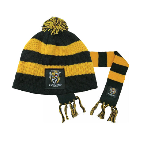 Richmond Tigers Baby Infant Toddler Beanie Scarf Pack