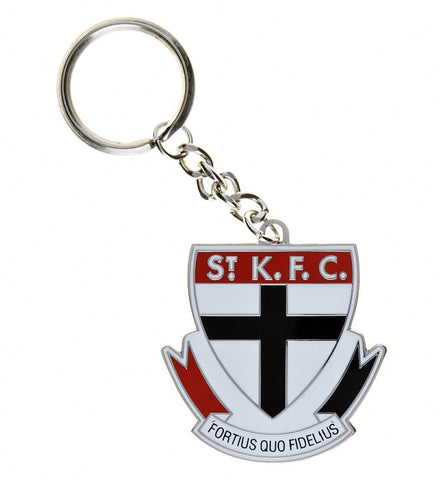St Kilda Saints Metallic Logo Keyring - Spectator Sports Online