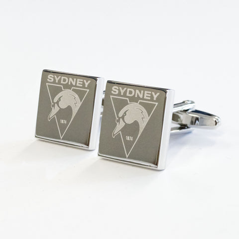 Sydney Swans Silver Logo Cufflinks