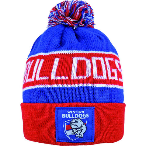 Western Bulldogs Pom Pom Bar Beanie