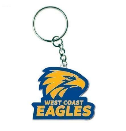 West Coast Eagles Metallic Logo Keyring
