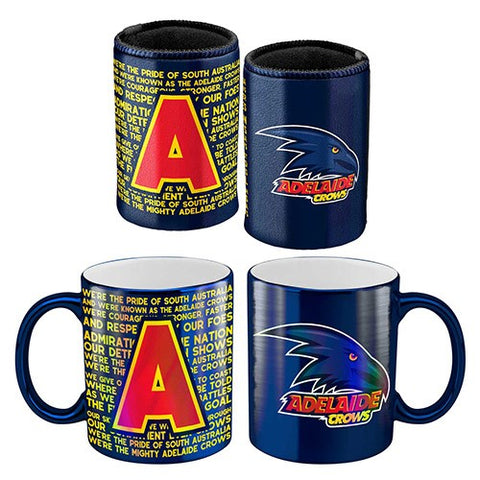 Adelaide Crows Metallic Mug and Can Cooler Pack