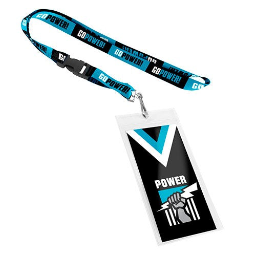 Port Adelaide Power Lanyard with Card Pocket